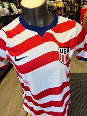 Nike Red, White and Navy USA  Soccer Jersey 2026